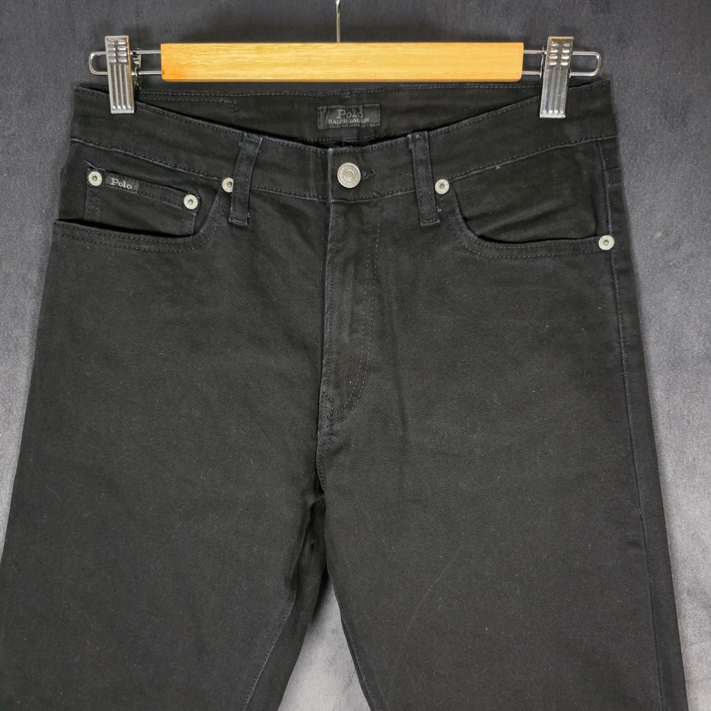 Polo Ralph Lauren Boys Black Jeans Youth XL 18–20 Straight Leg Stretch Denim