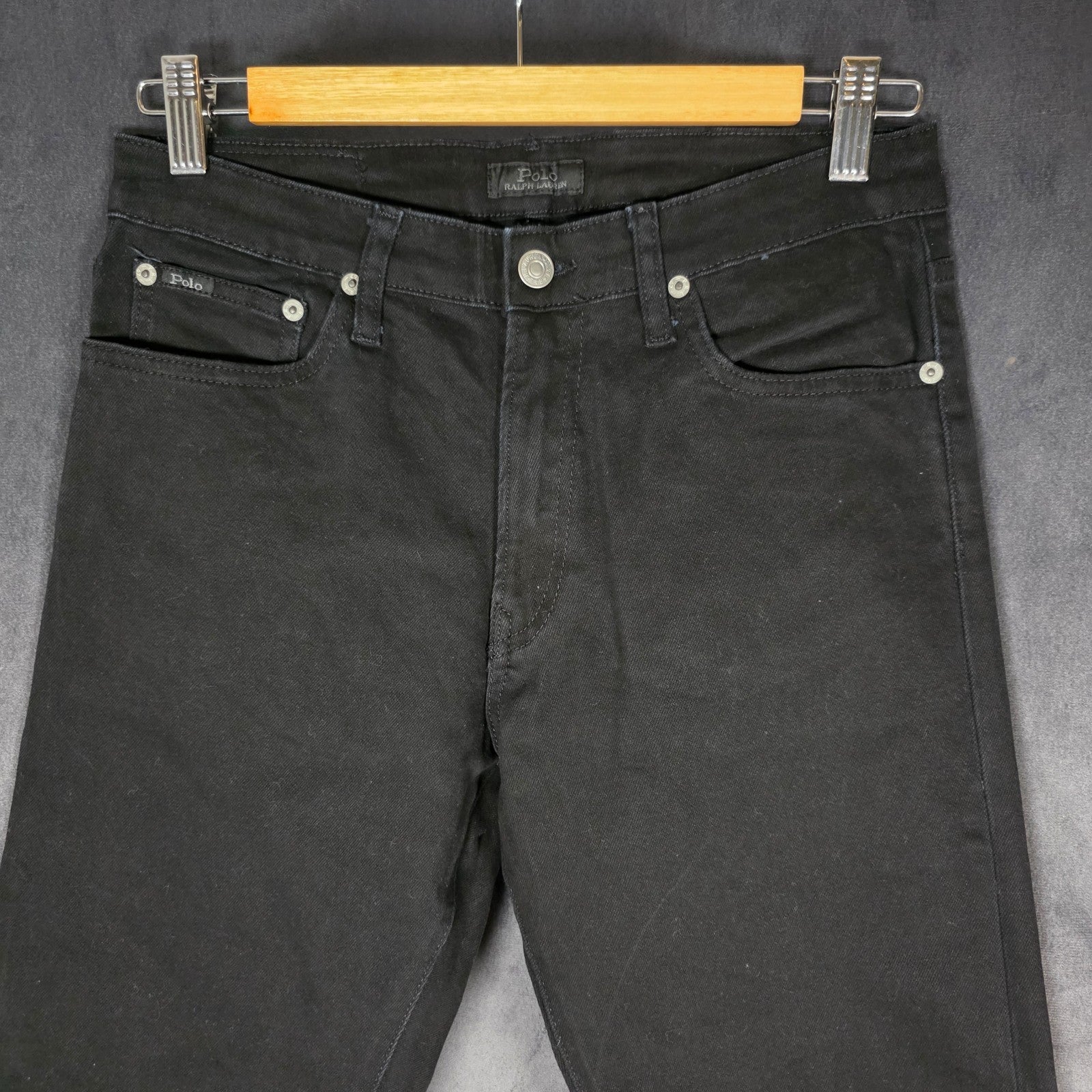 Polo Ralph Lauren Boys Black Jeans Youth XL 18–20 Straight Leg Stretch Denim