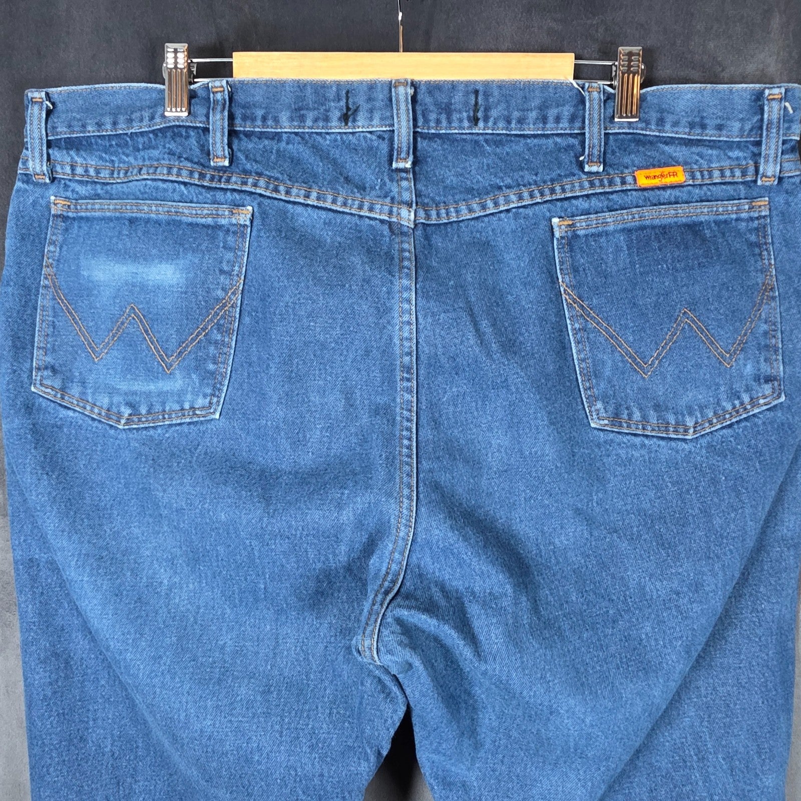 Wrangler FR Flame Resistant Jeans Men’s W44 L32 Black Straight Cotton Denim