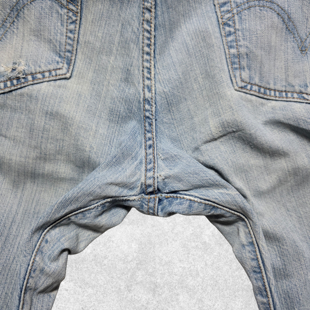 Levi’s 501 Jeans W34 L32 Blue Straight Leg 2005 Y2K Distressed Men’s