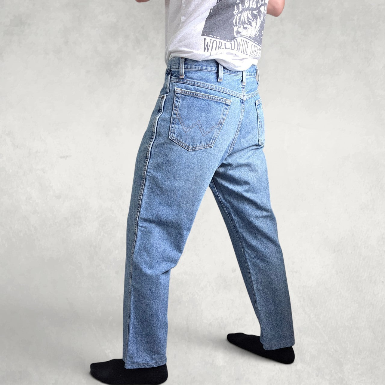 Vintage Wrangler Oregon Jeans W35 L28 Western Workwear Light Wash Denim