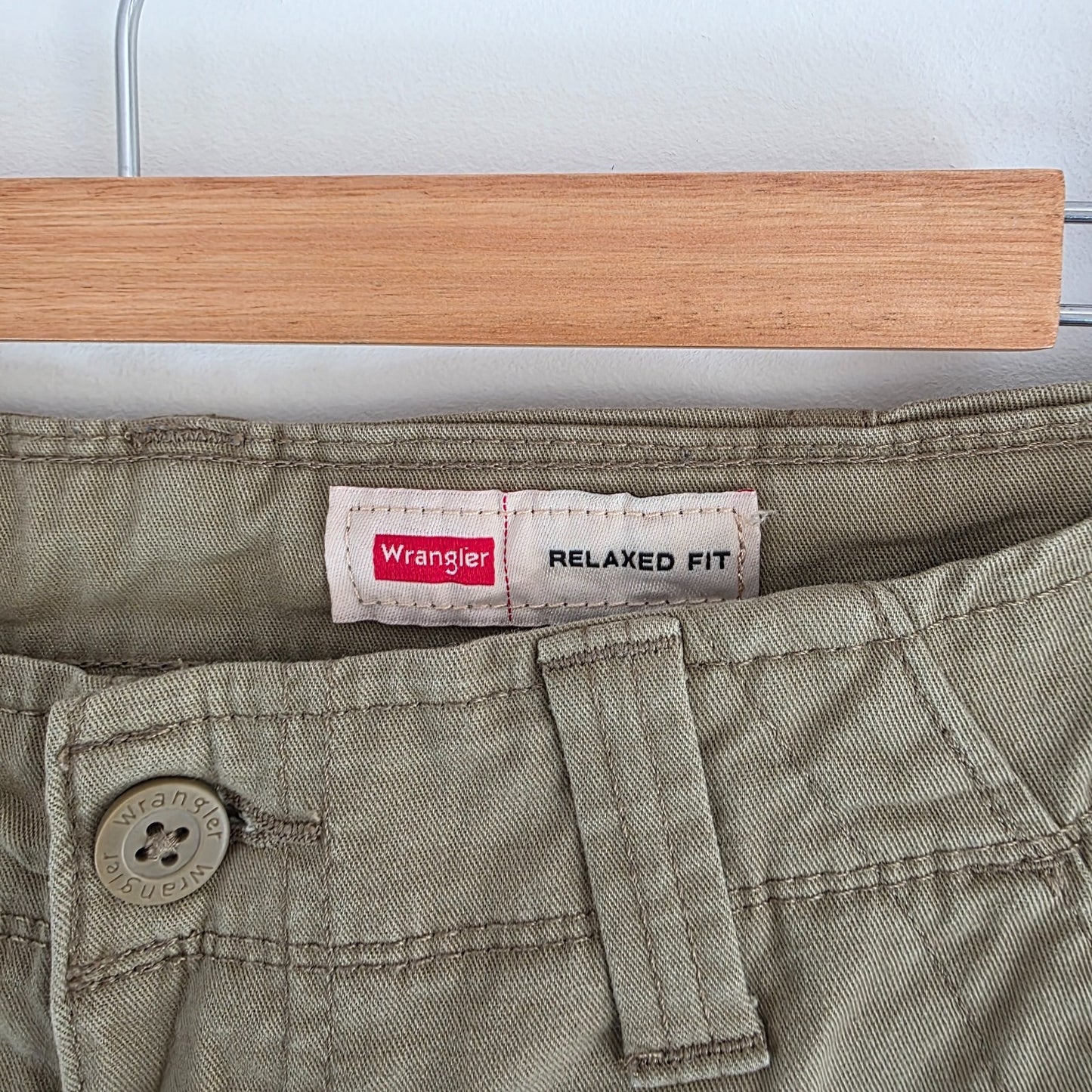 Wrangler Cargo Trousers Mens W30 L30 Beige Relaxed Fit Combat Military Utility