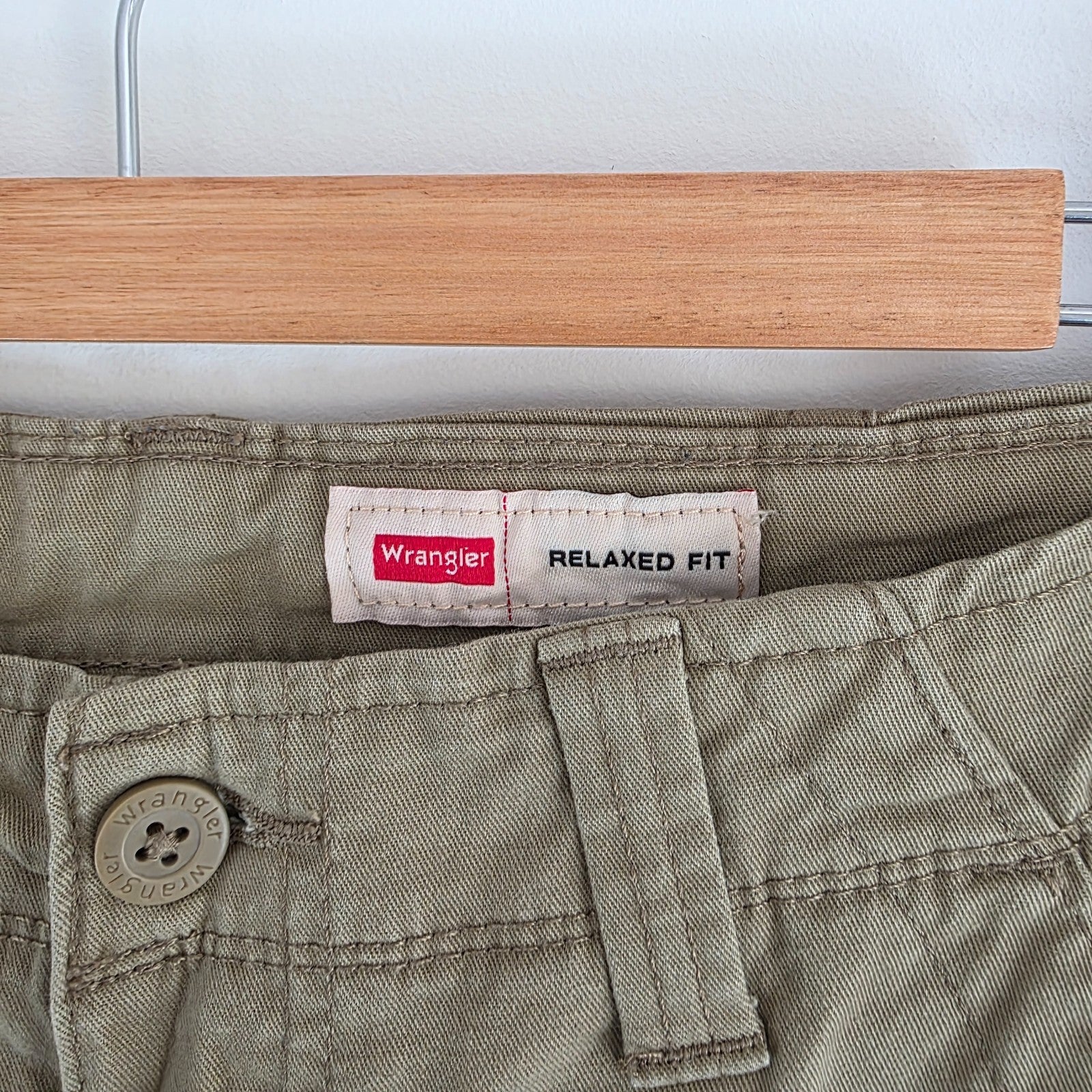 Wrangler Cargo Trousers Mens W30 L30 Beige Relaxed Fit Combat Military Utility