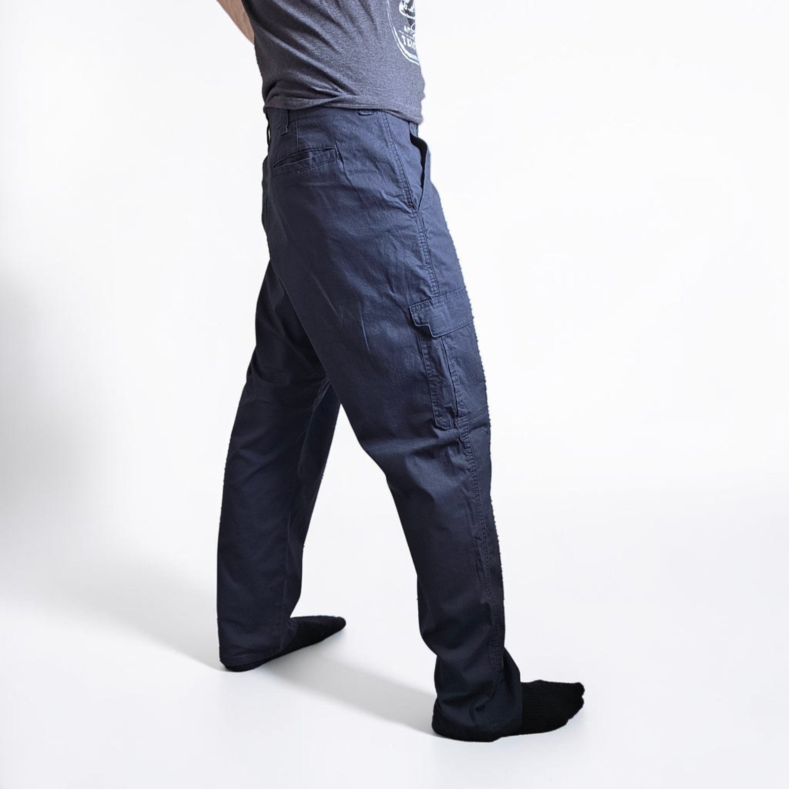 Wrangler Cargo Trousers Mens W38 L32 Navy Relaxed Fit Utility Combat Workwear