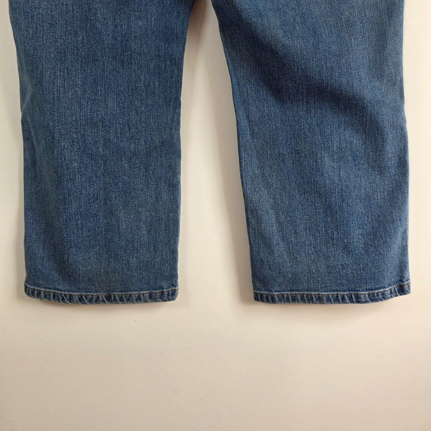 Lee Custom Fit Elasticated Waist Jeans W48 L28 Blue Relaxed Dad Denim