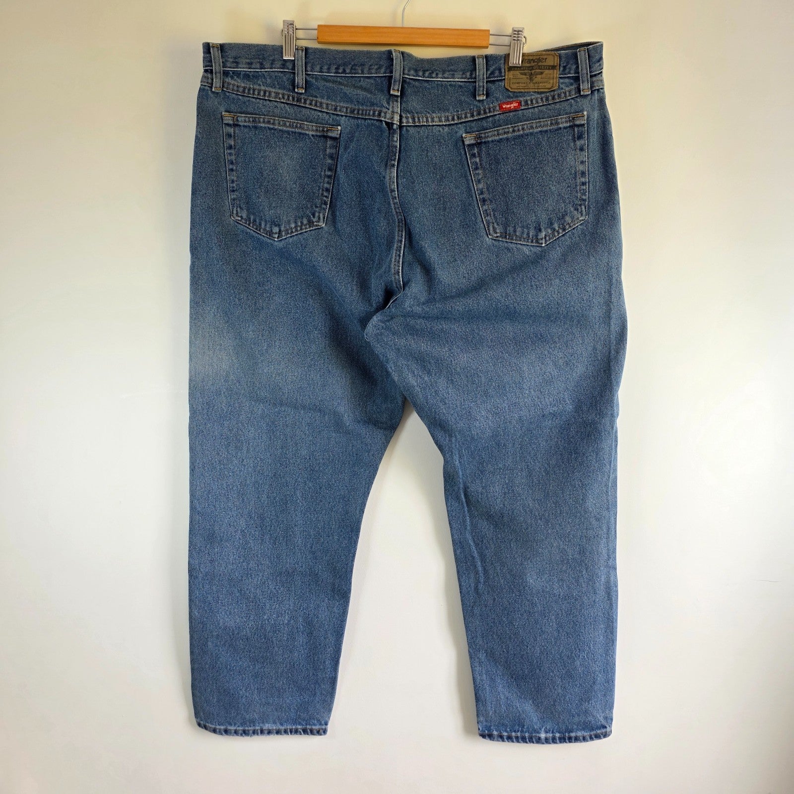 Vintage Wrangler Relaxed Fit Jeans W44 L30 Blue Denim Straight Leg 100% Cotton