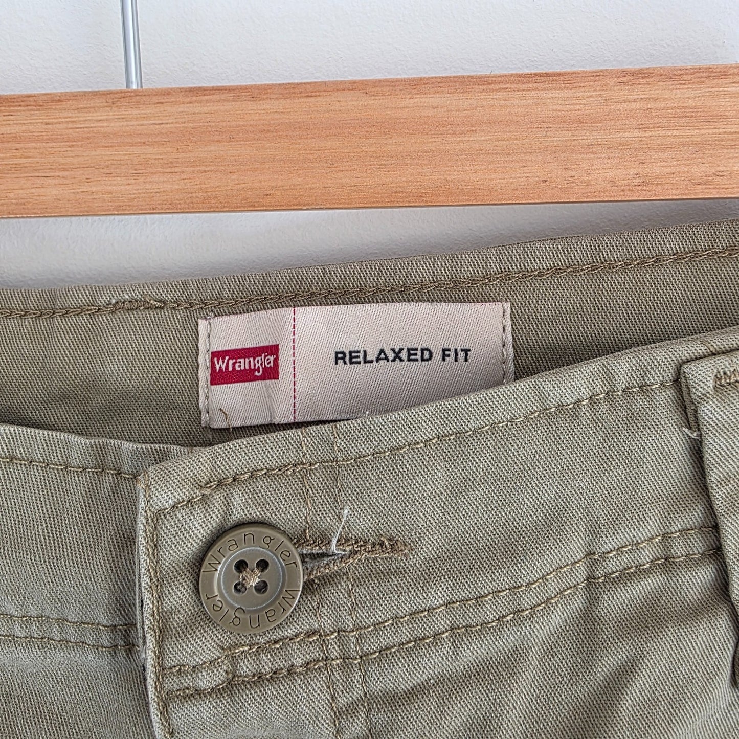 Wrangler Cargo Trousers Mens W32 L32 Beige Relaxed Fit Utility Combat Workwear