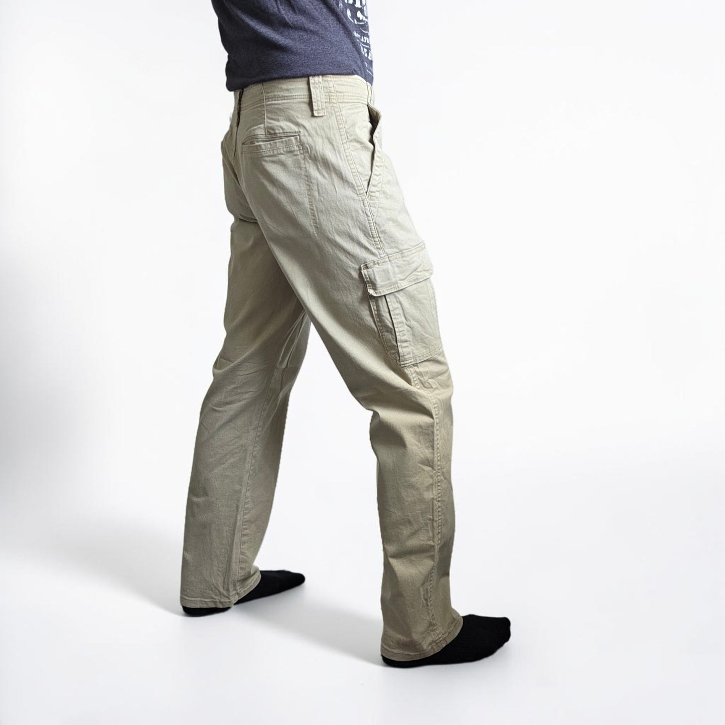 Wrangler Cargo Trousers Mens W32 L32 Beige Relaxed Fit Utility Combat Workwear